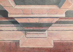 Architectural Study by George Kozmon, acrylic on paper, 1986, offered Mar 2024