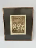 Description: Artwork by Carlos Viver depicting reclining figures signed in pencil bottom right. Medium: by Carlos Viver, Lithograph Dimensions: H:15in W:13in, offered Jul 2026