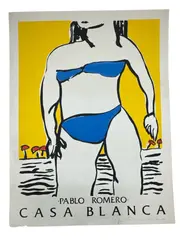 Pablo Romero, Casa Blanca, 1983, Lithographic exhibition poster on paper Inscriptions: Signed, dated ('83), and dedicated in pencil by the artist at the bottom right.