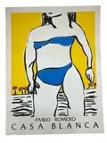 Pablo Romero, Casa Blanca, 1983, Lithographic exhibition poster on paper Inscriptions: Signed, dated ('83), and dedicated in pencil by the artist at the bottom right.