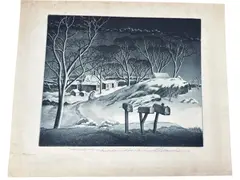 Title: "R.F.D. #2". Medium: by Samuel Margolies, Etching and aquatint on paper. Date: Circa 1940 (some sources list 1949), offered Jul 2026