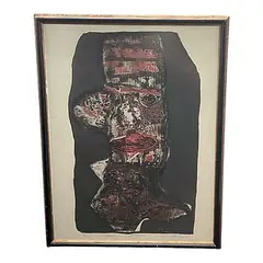Cabeza (Head) by Nelson Domínguez, Original Lithograph, offered Jul 2026
