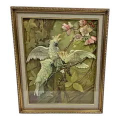 Untitled by Dora Goldsmith, mixed media cockatoo relief, offered Jul 2026