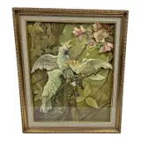 Untitled by Dora Goldsmith, mixed media cockatoo relief, offered Jul 2026
