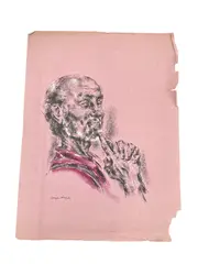 Joseph Hirsch, Medium: Lithographic crayon and, charcoal with wash on toned paper Dimensions: