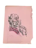 Joseph Hirsch, Medium: Lithographic crayon and, charcoal with wash on toned paper Dimensions: