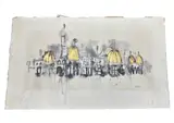 Untitled by Donald Pierce, Mixed Media (Ink, Charcoal, and Gold Leaf) on Paper, offered Jul 2026