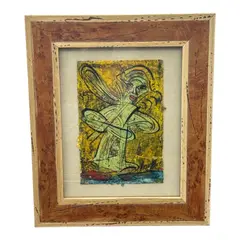 Alexander Gore, Untitled, mixed media painting with coa