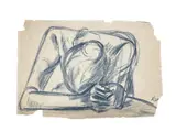 Anton Refregier, Untitled, Charcoal on tan paper