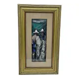 Pescadores (Fishermen) by Plutarco Andújar, Mixed media (watercolor, gouache, and ink) on paper, offered Jul 2026