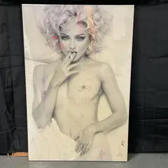 Description: Pop art-style portrait of Madonna by "Madonna" by Adam Scott Rote, Mixed Media, offered Jul 2026