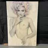 Description: Pop art-style portrait of Madonna by "Madonna" by Adam Scott Rote, Mixed Media, offered Jul 2026