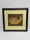 Description: A framed by Julio Camino Sánchez, woodcut print, offered Jul 2026