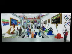 "Melting Museum" by Marc Rudinsky, Mixed Media on Acrylic Subject: Pop Culture Montage / Surrealist Interior Signature: Hand-signed by the artist in the lo, offered Jul 2026