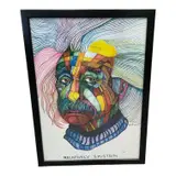 A vibrant and imaginative portrait of Albert Einstein rendered in a striking by "Relatively Einstein" By Ferdie Pacheco, Lithograph, offered Jul 2026