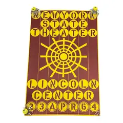 New York State Theater, Lincoln Center. by Robert Indiana, 1964 (Note: Reproductions from 1980 also exist)., Three-color silkscreen (Serigraph)., offered Jul 2026
