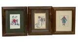 Norman Rockwell, Untitled, Lithographic prints Framing: Matching wood frames