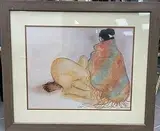 "Angelina's Shawl" by R.C. Gorman is a delicate and evocative painting that embodies the artist's signature style by "Angelinas Shawl" by R.C. Gorman, Lithograph, offered Jul 2026