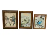 Norman Rockwell, Untitled, Lithographic magazine cover prints Framing: Matching wood frames