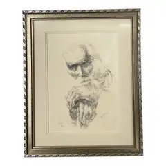 Untitled by Limited Edition, charcoal portrait by vel miller (american, b. 1936), offered Jul 2026