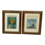 Norman Rockwell, Untitled, Lithographic magazine prints Framing: Matching wood frames