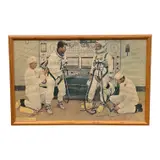 Norman Rockwell, The Longest Step (Grissom and Young Suiting Up) Subject: NASA Space Exploration / Gemini Program History, Framed Color Plate / Offset Lithograph Print (Verify the printing style or book plate origin upon final catalog inspection)