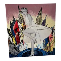 Steve Kaufman, Marilyn in New York, Oil and silkscreen on canvas