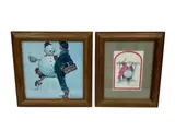 Norman Rockwell, Untitled, Lithographic prints Framing: Matching wood frames