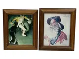 Norman Rockwell, Untitled, Lithographic prints Framing: Matching wood frames