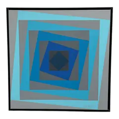 “Concentric Squares” Camilo Requejo, Original geometric abstract painting titled Concentric Squares by contemporary artist Camilo Requejo, Acrylic on Canvas