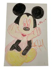 Michael Jackson, "Mickey Mouse", Mixed media on paper