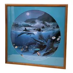 Robert Wyland, Moonlight Dolphins, Offset Lithograph on Paper Year Depicted: 1992