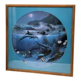 Robert Wyland, Moonlight Dolphins, Offset Lithograph on Paper Year Depicted: 1992