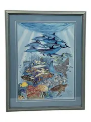 Untitled (Dolphins and Eagle Ray Reef) by Guy Harvey, Offset Lithograph on Paper, offered Jun 2026