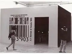 Franco Vaccari, Bar Code - Code Bar 1993, lot of two vintage gelatin-silver prints