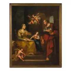 L'educazione della Vergine by Paolo Gerolamo Brusco, oil on canvas, offered Jun 2020