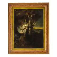 Cornelis van Lelienbergh, Paesaggio con cacciagione / Firmato in basso a destra, oil on canvas