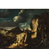 Pietro Montanini, Paesaggio con duellanti