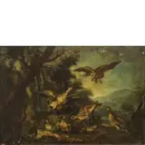 Natura viva con volatili by detto il Crivellone Angelo Maria Crivelli, oil on tea, offered Jun 2020