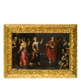 Pasqualino Rossi, Jefte e la figlia, oil on lavagna