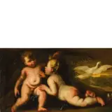 Domenico Piola, Castore e Polluce, oil on canvas