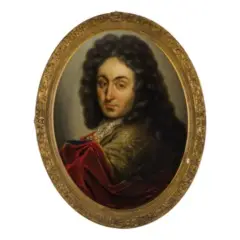 John Closterman, Ritratto di gentiluomo, oil on panel a forma convessa