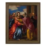 Gio Stefano Robatto, Incontro fra Maria e Sant'Anna, oil on canvas applicata on compensato