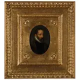 François Clouet, Ritratto di gentiluomo, oil on panel ovale