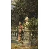 Pinckney Marcius-Simons, New York, 1867 - Germania, 1909 / Tosca nel parco, oil on canvas