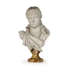 Vincenzo Vela, Svizzera, 1820 - 1891 / Ritratto di Maria della Gandara Y Plazaolo Principessa d'Antuni, marble