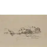 Vincenzo Gemito, Napoli, 1852 - 1929 / Uomo disteso / Firmato V Gemito in basso a destra