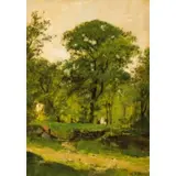 Lorenzo Delleani, Pollone, 1840 - Torino, 1908 / Pollone / Datato 16 8 99 in basso a destra