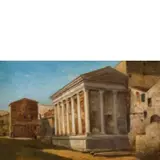 Pio Joris, Roma, 1843 - 1921 / Tempio di Portuno a Roma / Firmato P Joris in basso a destra