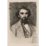 Domenico Morelli, Napoli, 1826 - 1901 / Autoritratto / Firmato Morelli e datato 1852 in basso a destra, Incisione